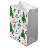 Kerstkatjes en Sneeuwmannen Medium Cadeauzakje (Voorkant Gekanteld)