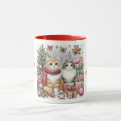 Kerstkatjes schattig mok (Midden)