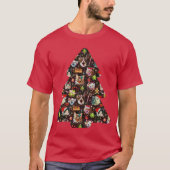 Kerstkatkoppen in de ruimtevaartmoerasboom t-shirt (Voorkant)