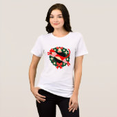 Kerstkatkrans T-shirt (Voorkant volledig)