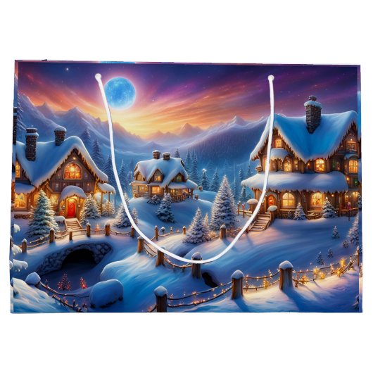 kerstkatoen groot cadeauzakje (Achterkant)