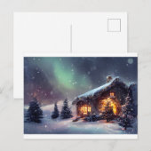 Kerstkatoen in de sneeuw briefkaart (Voorkant / Achterkant)