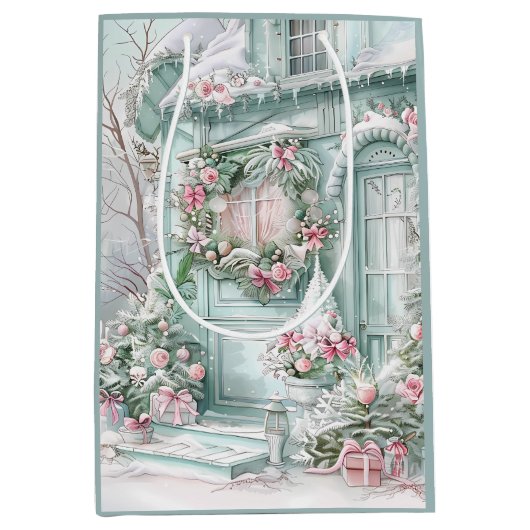 kerstkatoen medium cadeauzakje (Voorkant)