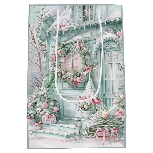 kerstkatoen medium cadeauzakje (Achterkant)