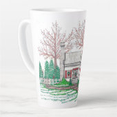 Kerstkatoen — Mok met grote latte (Linkerhoek)