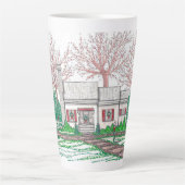 Kerstkatoen — Mok met grote latte (Voorkant)