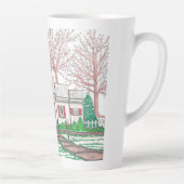 Kerstkatoen — Mok met grote latte (Rechts)