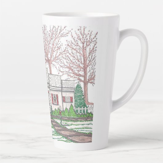 Kerstkatoen — Mok met grote latte (Rechts)