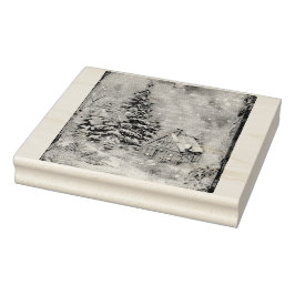 kerstkatoen rubberstempel