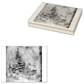 kerstkatoen rubberstempel (Gestempeld)