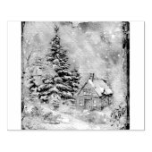 kerstkatoen rubberstempel (Afrduk)