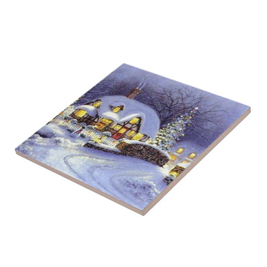 kerstkatoen tegeltje (Zijkant)