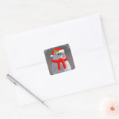 kerstkatoenboor-Sticker Vierkante Sticker (Envelop)