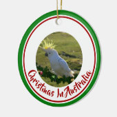 kerstkatoendeklaag gedecorbeerde pijntak keramisch ornament (Links)