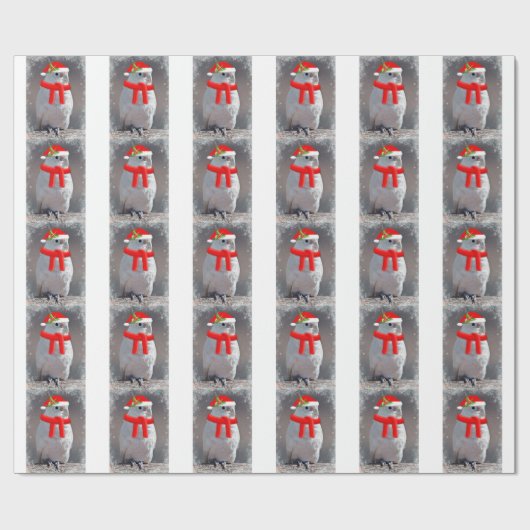 kerstkatoenpapier cadeaupapier (Vlak)