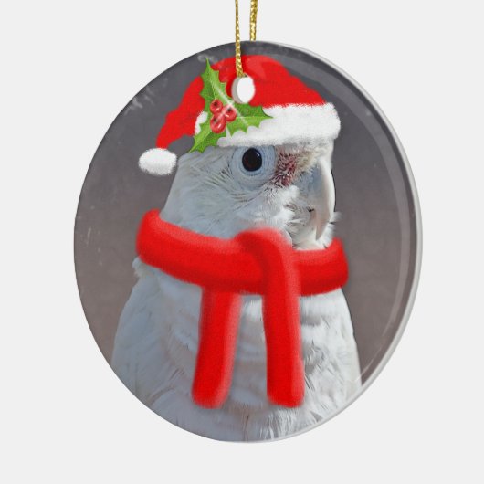 kerstkatoensieraad keramisch ornament (Links)