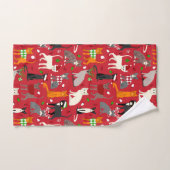 kerstkatten bad handdoek (Handdoek)