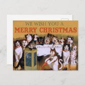 Kerstkatten Briefkaart (Voorkant / Achterkant)