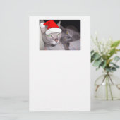 kerstkatten briefpapier (Staand voorkant)