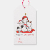 kerstkatten cadeaulabel (Achterkant)