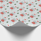 kerstkatten cadeaupapier (Hoek)