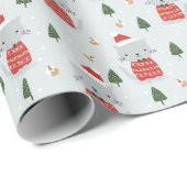 kerstkatten cadeaupapier (Rol Hoek)