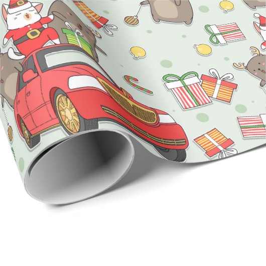 kerstkatten cadeaupapier (Rol Hoek)