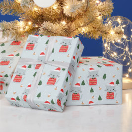 kerstkatten cadeaupapier
