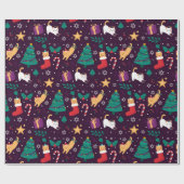 kerstkatten cadeaupapier (Vlak)