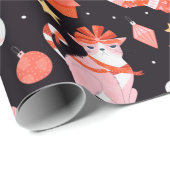 kerstkatten cadeaupapier (Rol Hoek)