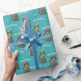 kerstkatten cadeaupapier