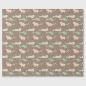 kerstkatten cadeaupapier (Vlak)