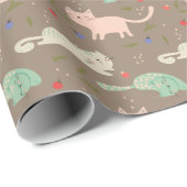 kerstkatten cadeaupapier (Rol Hoek)