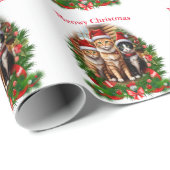 Kerstkatten Cadeaupapier (Rol Hoek)