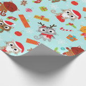 kerstkatten cadeaupapier (Hoek)