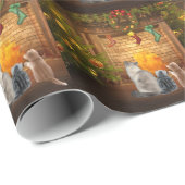 kerstkatten cadeaupapier (Rol Hoek)