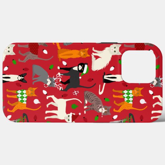 kerstkatten Case-Mate iPhone case (Achterkant (horizontaal))