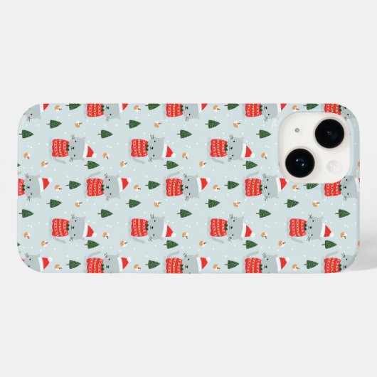 kerstkatten Case-Mate iPhone case (Achterkant (horizontaal))
