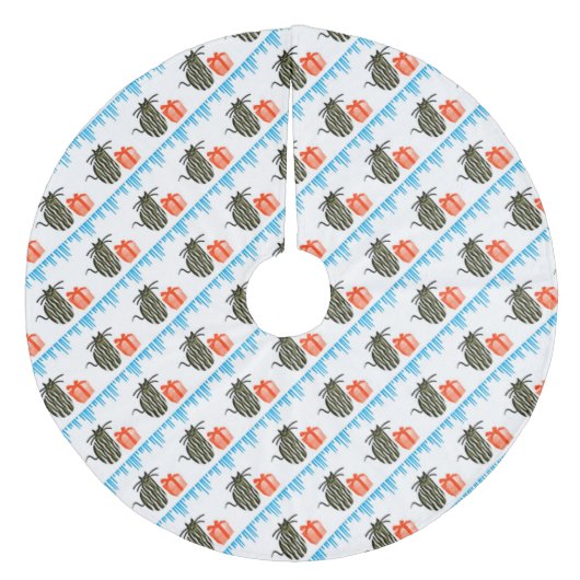 Kerstkatten en Cadeaus Fleece Kerstboom Rok (Voorkant)