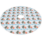 Kerstkatten en Cadeaus Fleece Kerstboom Rok (Gekanteld)