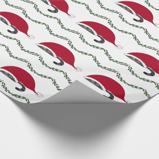 Kerstkatten en guirlande cadeaupapier (Hoek)