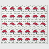 Kerstkatten en guirlande cadeaupapier (Vlak)