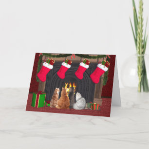 kerstkatten feestdagen kaart