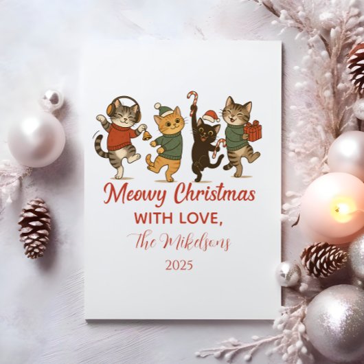 Kerstkatten Feestje Feestdagenkaart