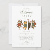 Kerstkatten Feestje Kaart (Voorkant)