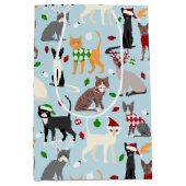 Kerstkatten Gemiddeld cadeau Medium Cadeauzakje (Voorkant)