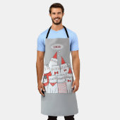  kerstkatten glimlachen schort (Gedragen)