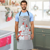 kerstkatten glimlachen schort