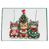 kerstkatten groot cadeauzakje (Voorkant)