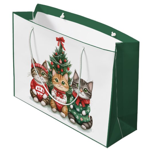 kerstkatten groot cadeauzakje (Achterkant Gekanteld)